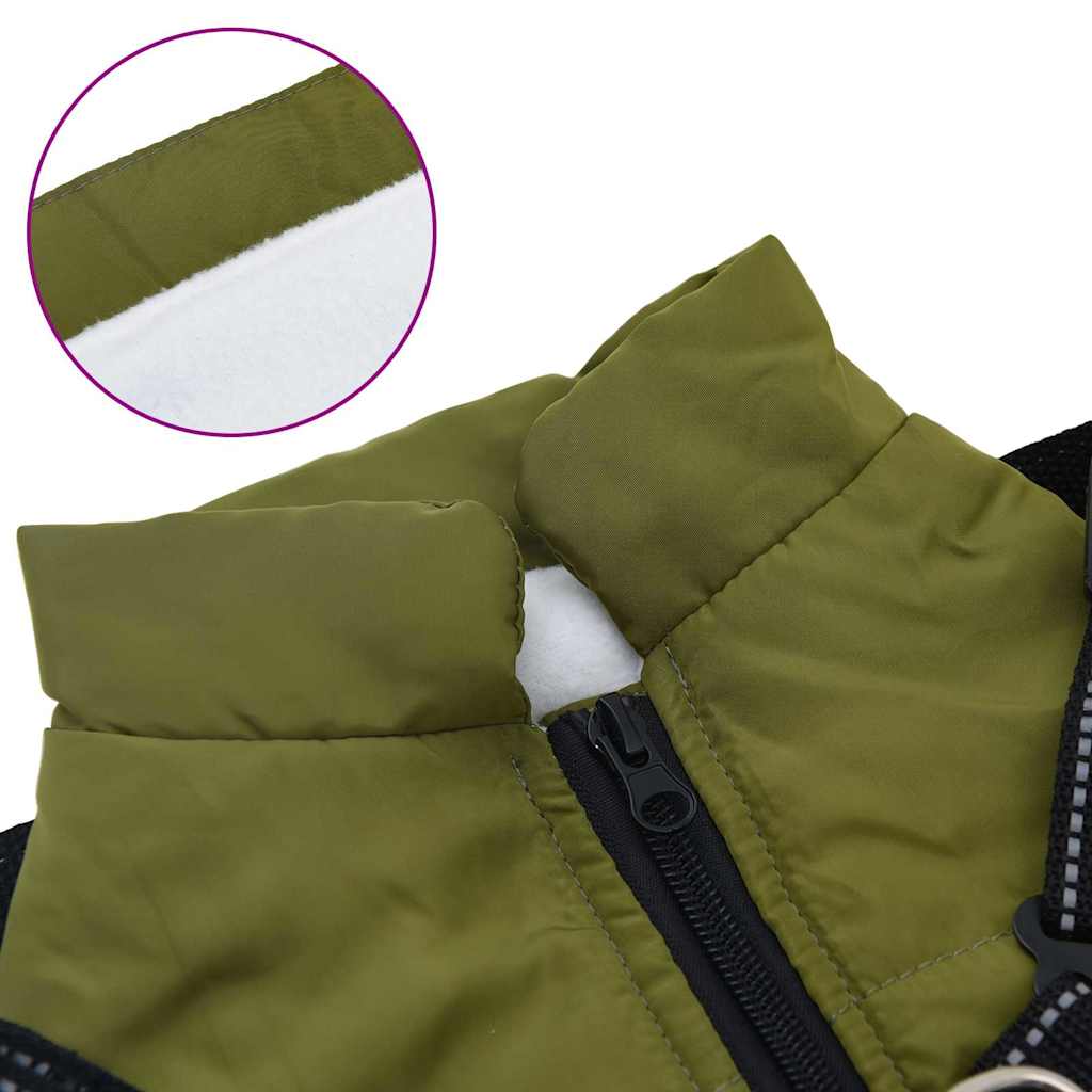 Cappotto Cani Imbracatura Impermeabile Riflettente Verde L32 | homemem39