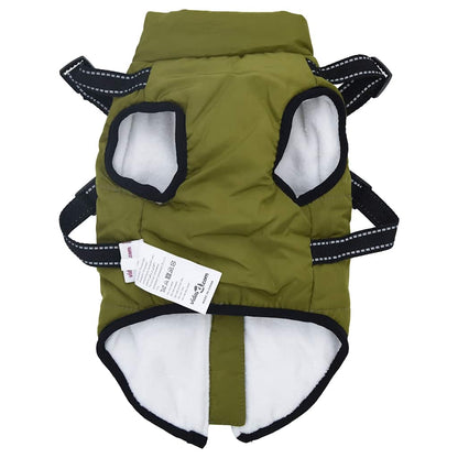 Cappotto Cani Imbracatura Impermeabile Riflettente Verde L36 | homemem39