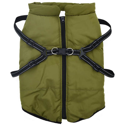 Cappotto Cani Imbracatura Impermeabile Riflettente Verde L44 | homemem39