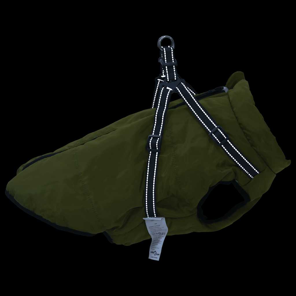 Cappotto Cani Imbracatura Impermeabile Riflettente Verde L44 | homemem39