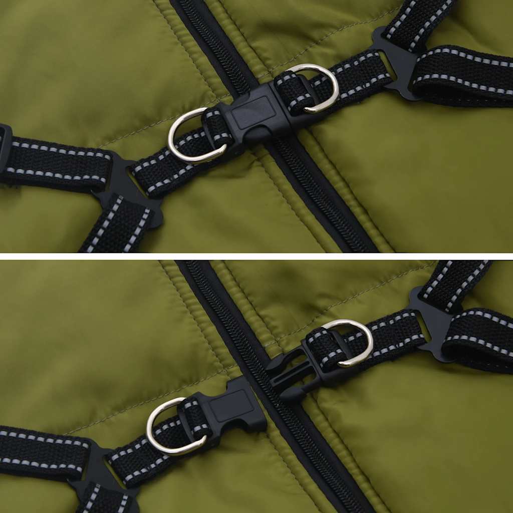 Cappotto Cani Imbracatura Impermeabile Riflettente Verde L52 | homemem39
