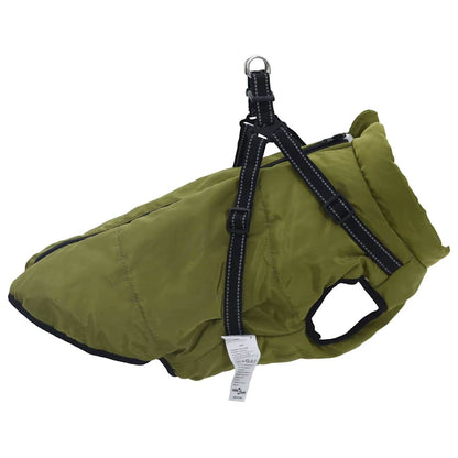Cappotto Cani Imbracatura Impermeabile Riflettente Verde L68