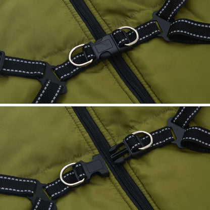 Cappotto Cani Imbracatura Impermeabile Riflettente Verde L68 | homemem39