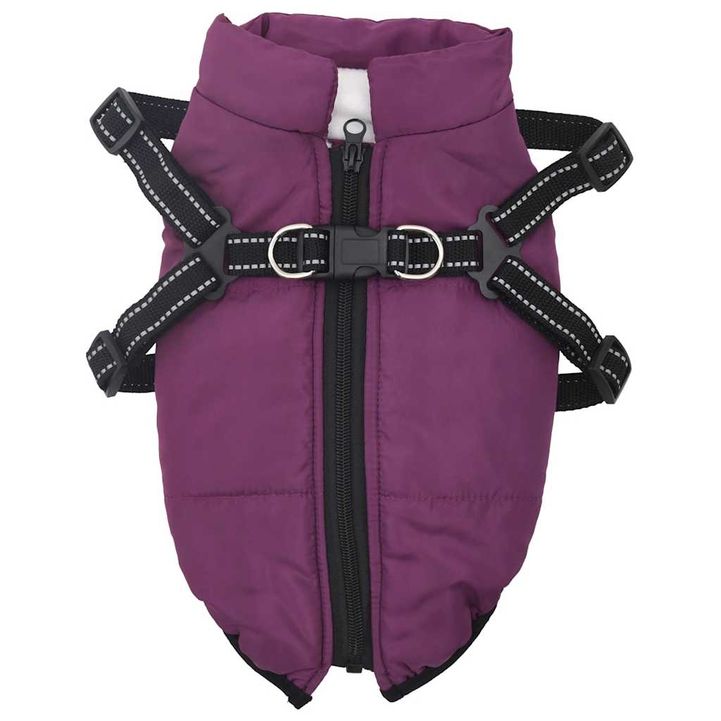 Cappotto Cani Imbracatura Impermeabile Riflettente Viola L24 | homemem39