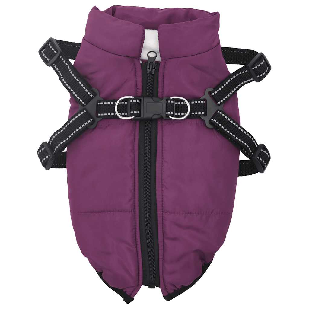 Cappotto Cani Imbracatura Impermeabile Riflettente Viola L28