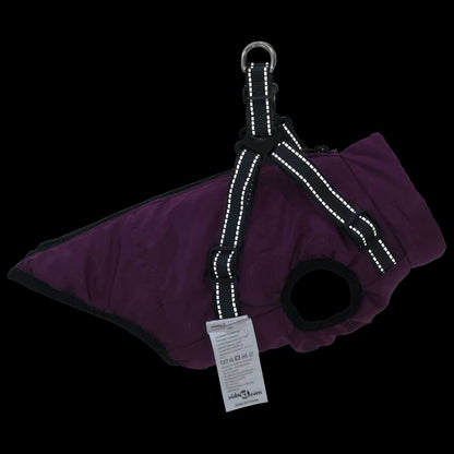 Cappotto Cani Imbracatura Impermeabile Riflettente Viola L28