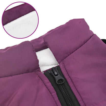 Cappotto Cani Imbracatura Impermeabile Riflettente Viola L28