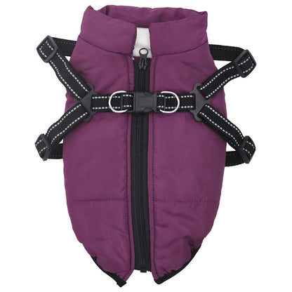 Cappotto Cani Imbracatura Impermeabile Riflettente Viola L40 | homemem39