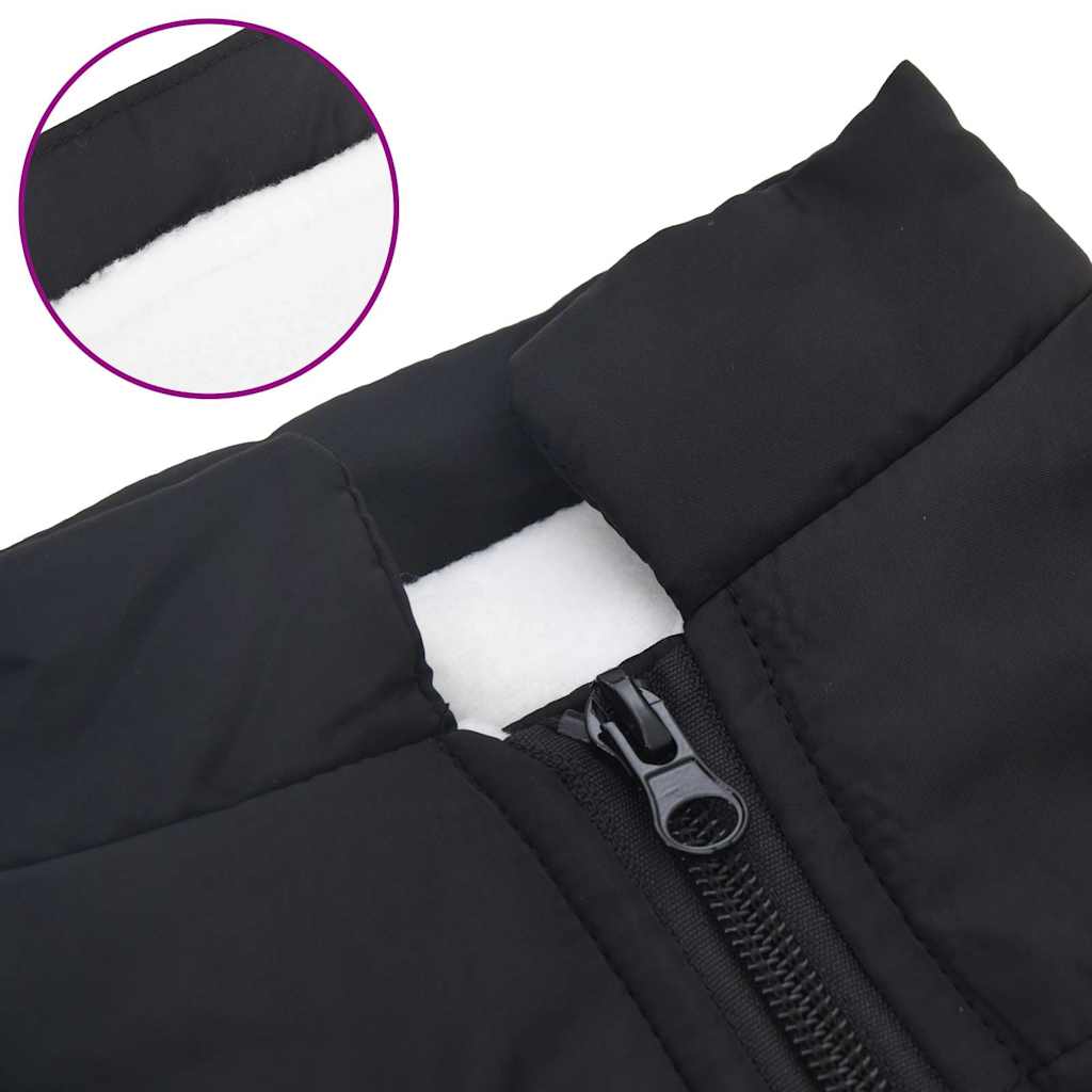 Cappotto Cani con Imbracatura Impermeabile Riflettente Nero L40 | homemem39