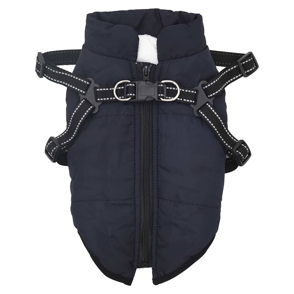 Cappotto Cani Imbracatura Impermeabile Riflettente Blu Navy L28 | homemem39
