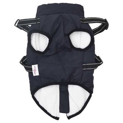 Cappotto Cani Imbracatura Impermeabile Riflettente Blu Navy L36 | homemem39