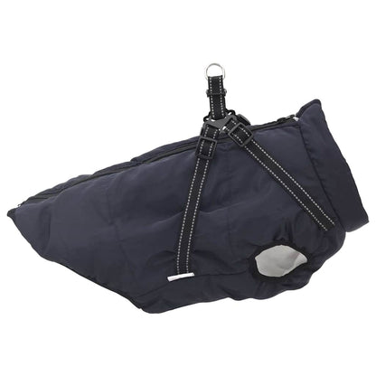 Cappotto Cani Imbracatura Impermeabile Riflettente Blu Navy L44