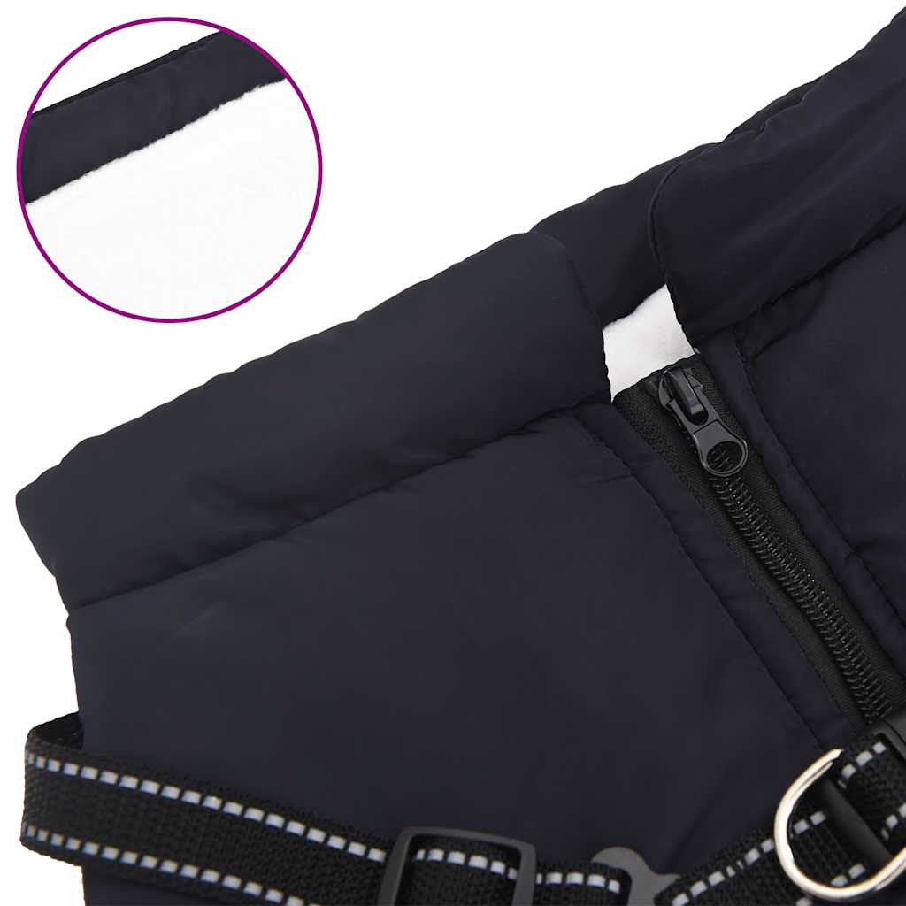 Cappotto Cani Imbracatura Impermeabile Riflettente Blu Navy L44 | homemem39