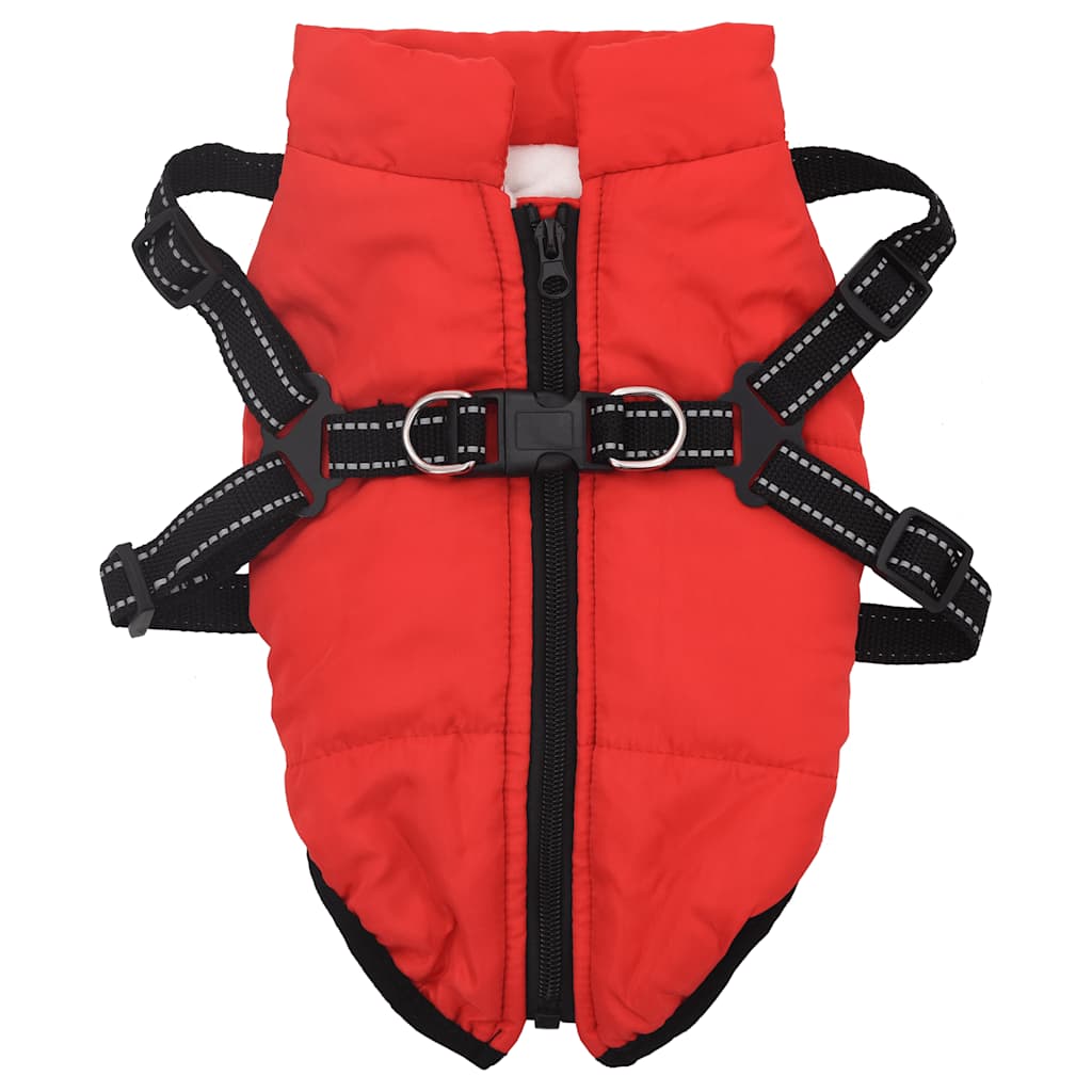 Cappotto Cani Imbracatura Impermeabile Riflettente Rosso L24 | homemem39