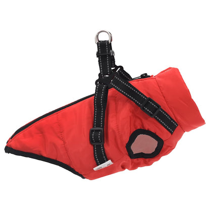 Cappotto Cani Imbracatura Impermeabile Riflettente Rosso L28