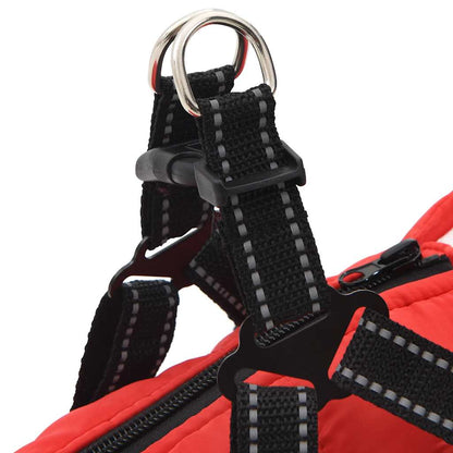 Cappotto Cani Imbracatura Impermeabile Riflettente Rosso L32 | homemem39