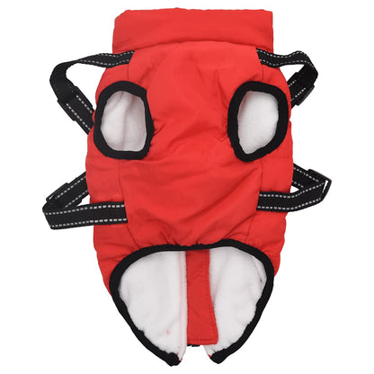 Cappotto Cani Imbracatura Impermeabile Riflettente Rosso L36 | homemem39