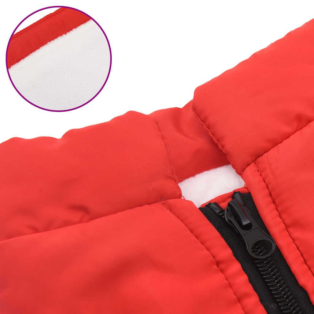 Cappotto Cani Imbracatura Impermeabile Riflettente Rosso L40 | homemem39