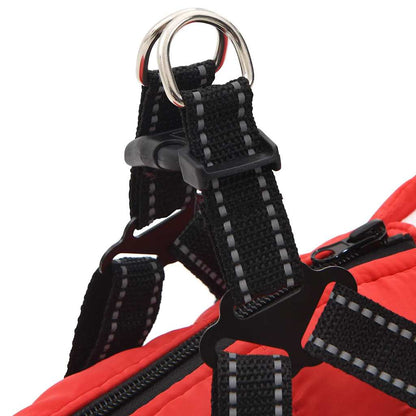 Cappotto Cani Imbracatura Impermeabile Riflettente Rosso L40