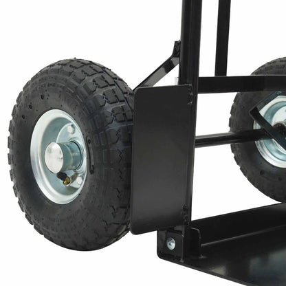 Carrello Manuale Nero e Rosso 57 x 46 x 113 cm Acciaio