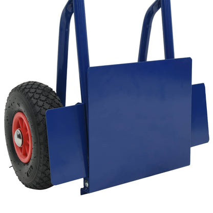 Carrello Manuale Blu e Rosso 49,5 x 53 x 114 cm Acciaio