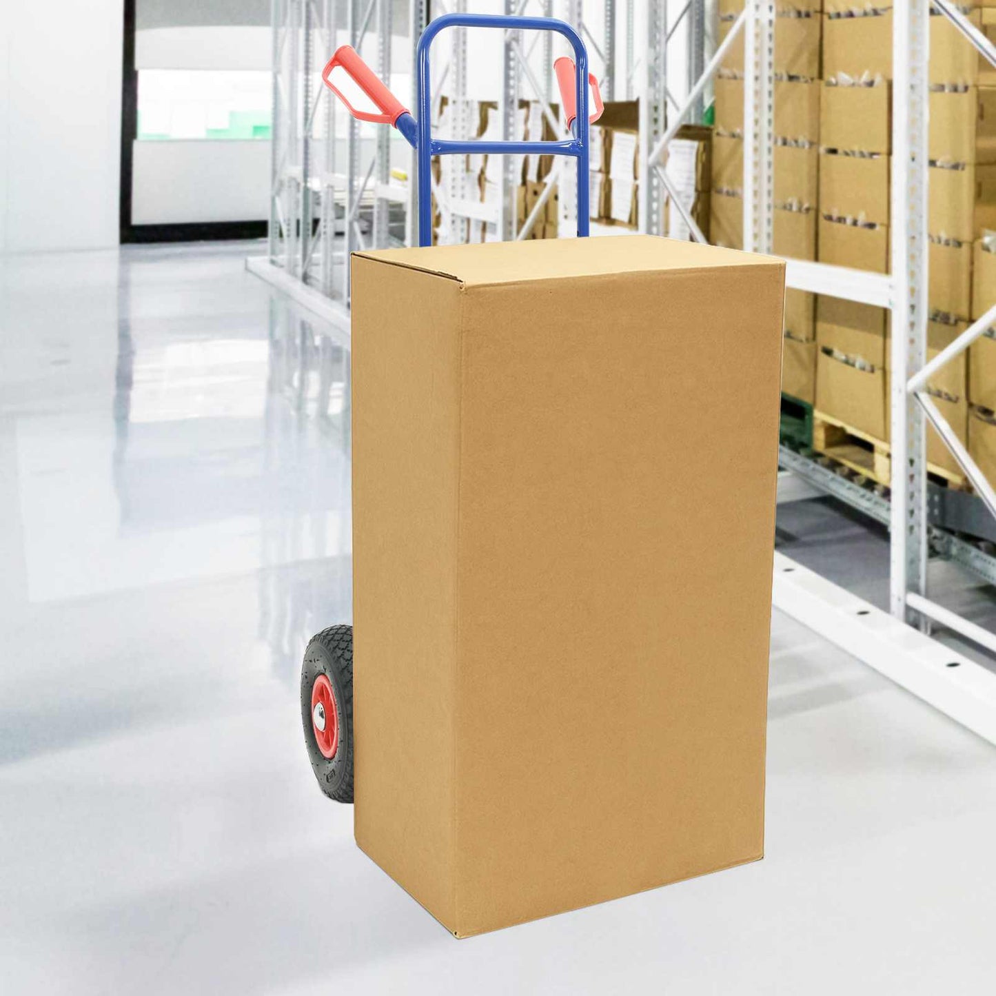 Carrello Manuale Blu e Rosso 49,5 x 53 x 114 cm Acciaio