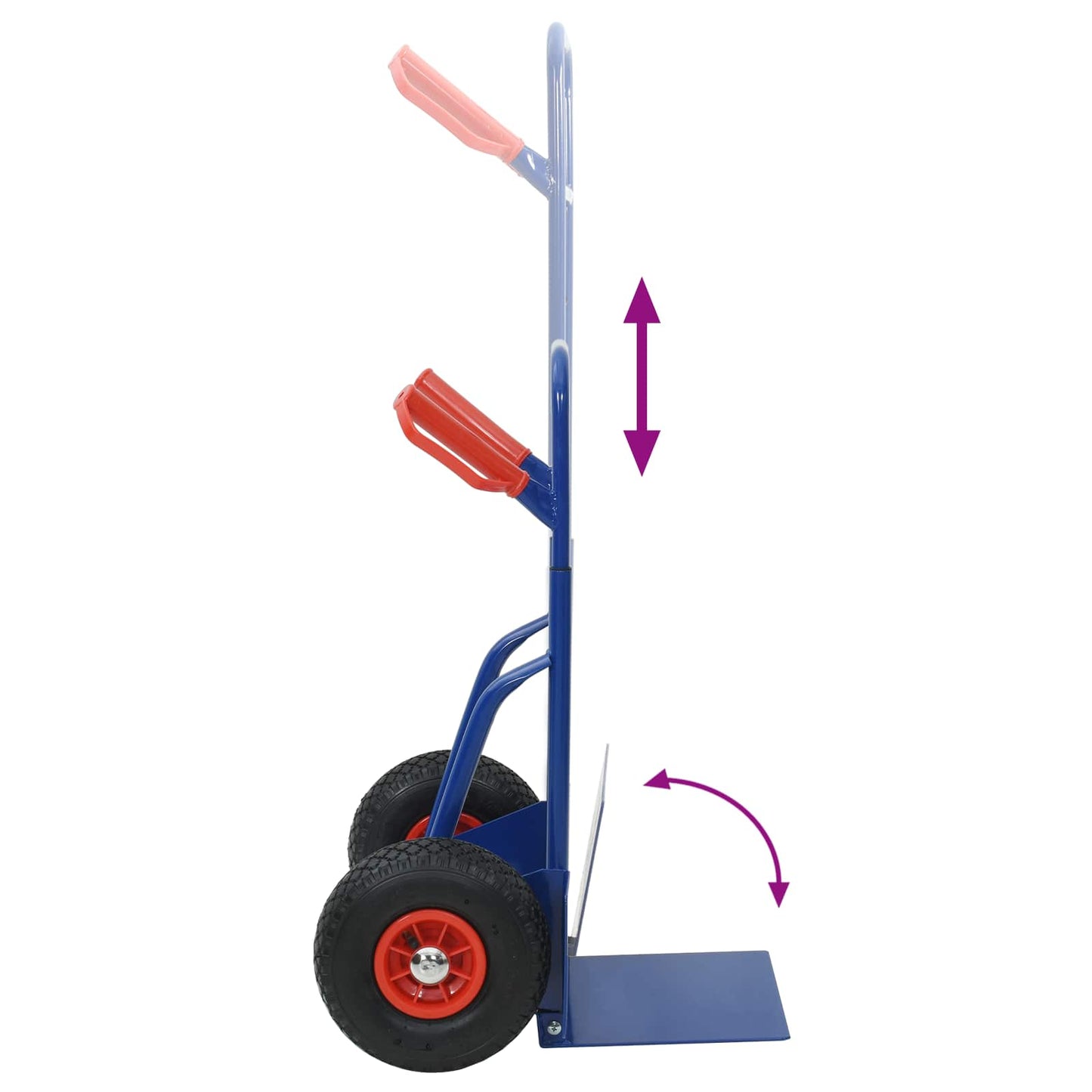 Carrello Manuale Blu e Rosso 49,5 x 53 x 114 cm Acciaio