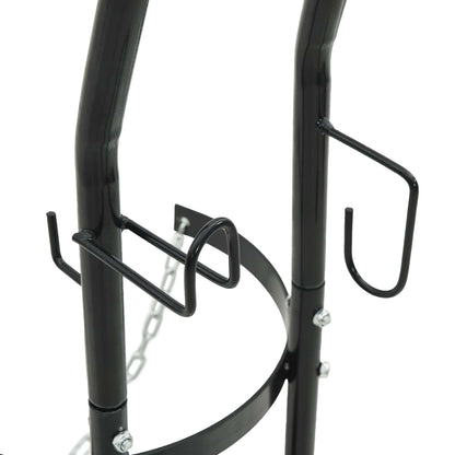 Carrello Manuale Nero e Rosso 49 x 49 x 101 cm Acciaio