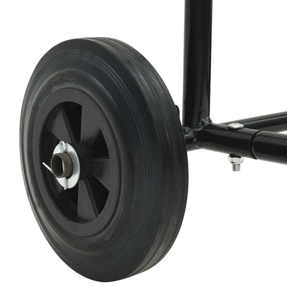 Carrello Manuale Nero e Rosso 49 x 49 x 101 cm Acciaio