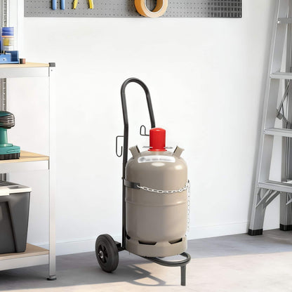 Carrello Manuale Nero e Rosso 49 x 49 x 101 cm Acciaio