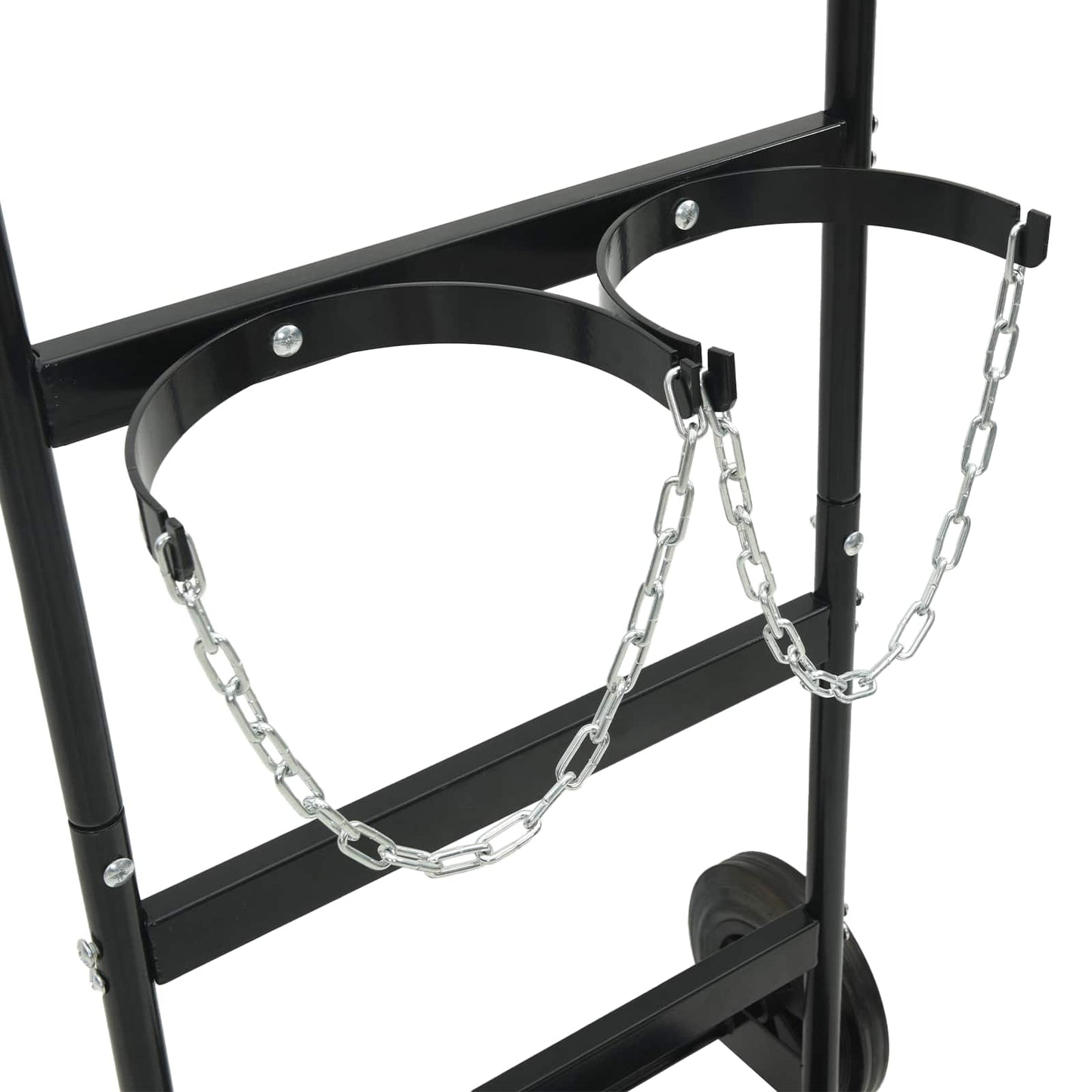 Carrello Manuale Nero e Rosso 63 x 43,5 x 110 cm Acciaio | homemem39