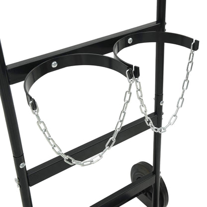 Carrello Manuale Nero e Rosso 63 x 43,5 x 110 cm Acciaio | homemem39