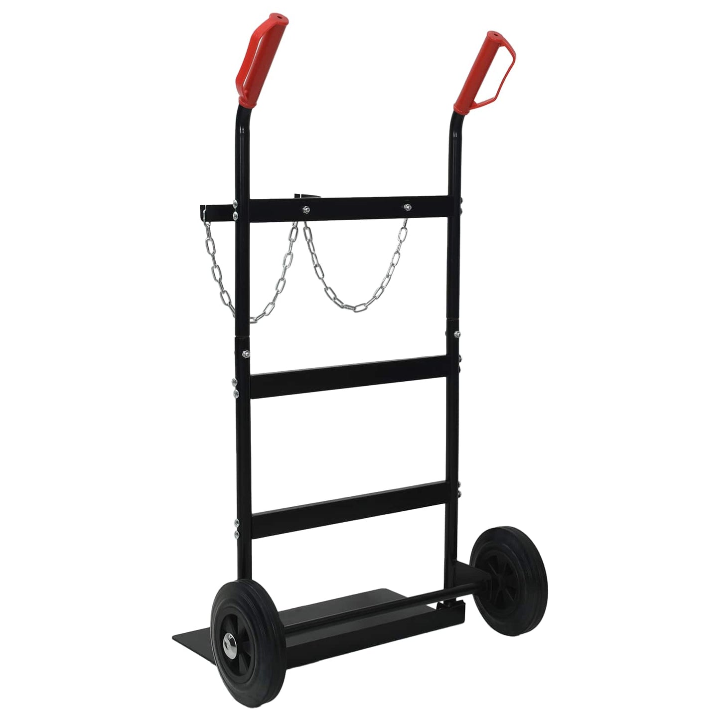 Carrello Manuale Nero e Rosso 63 x 43,5 x 110 cm Acciaio