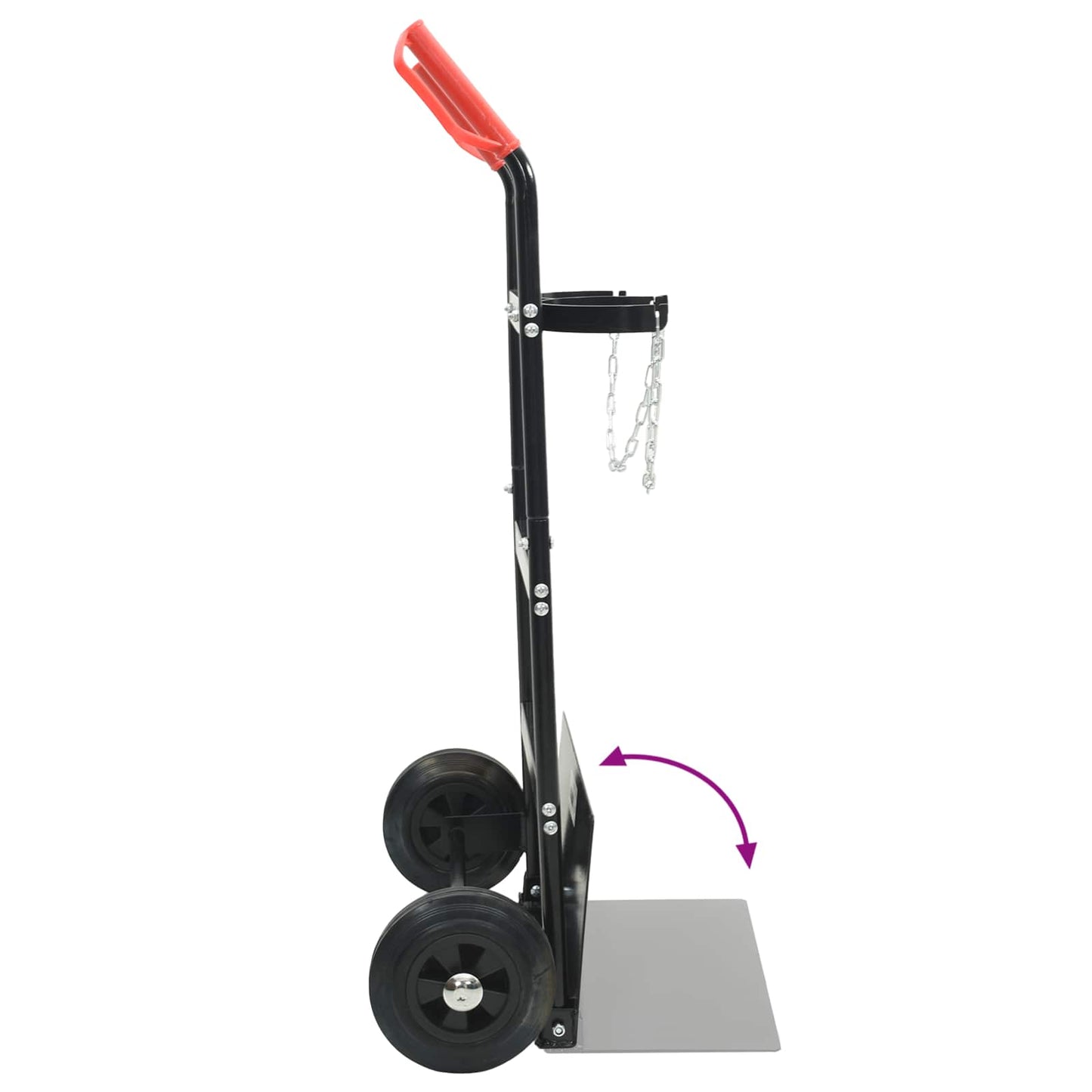Carrello Manuale Nero e Rosso 63 x 43,5 x 110 cm Acciaio