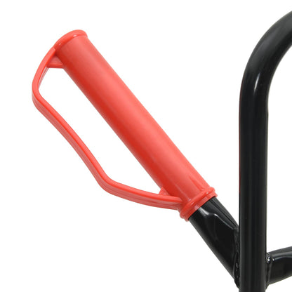 Carrello Manuale Nero e Rosso 64,5 x 49,5 x 114 cm Acciaio