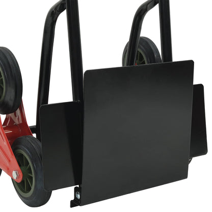 Carrello Manuale Nero e Rosso 64,5 x 49,5 x 114 cm Acciaio