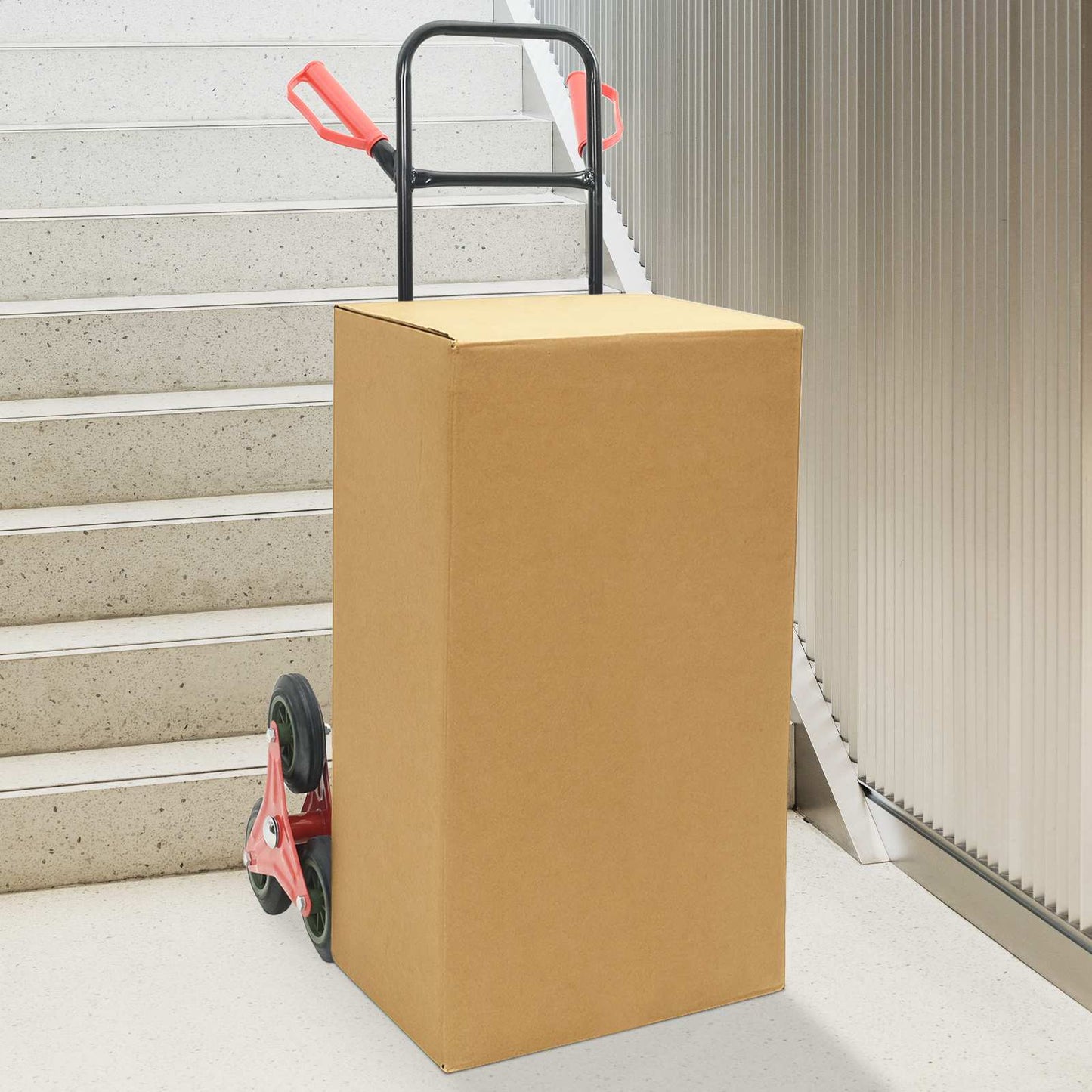 Carrello Manuale Nero e Rosso 64,5 x 49,5 x 114 cm Acciaio