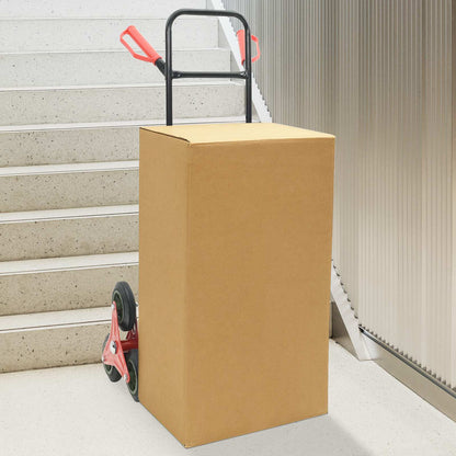 Carrello Manuale Nero e Rosso 64,5 x 49,5 x 114 cm Acciaio