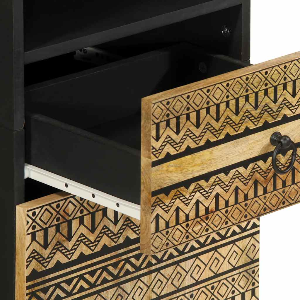 Set Mobili da Bagno 4 pz in Legno Massello di Mango
