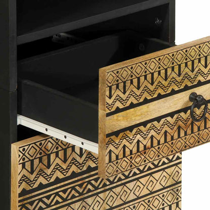 Set Mobili da Bagno 4 pz in Legno Massello di Mango