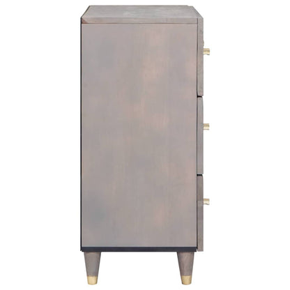 Credenza 2 pcs Grigio 60 x 33 x 75 cm Legno di mango massello | homemem39