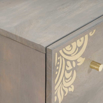 Set di Armadi da Bagno 3 pcs Grigio e Oro 180 x 33 x 75 cm | homemem39
