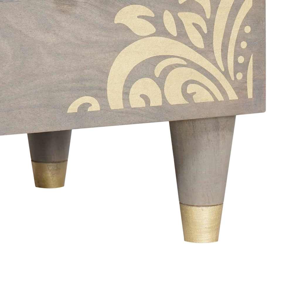 Set di Armadi da Bagno 3 pcs Grigio e Oro 180 x 33 x 75 cm