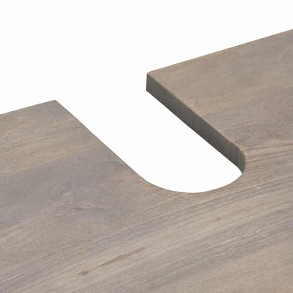 Set di Armadi da Bagno 2 pcs Grigio Legno di mango massello | homemem39