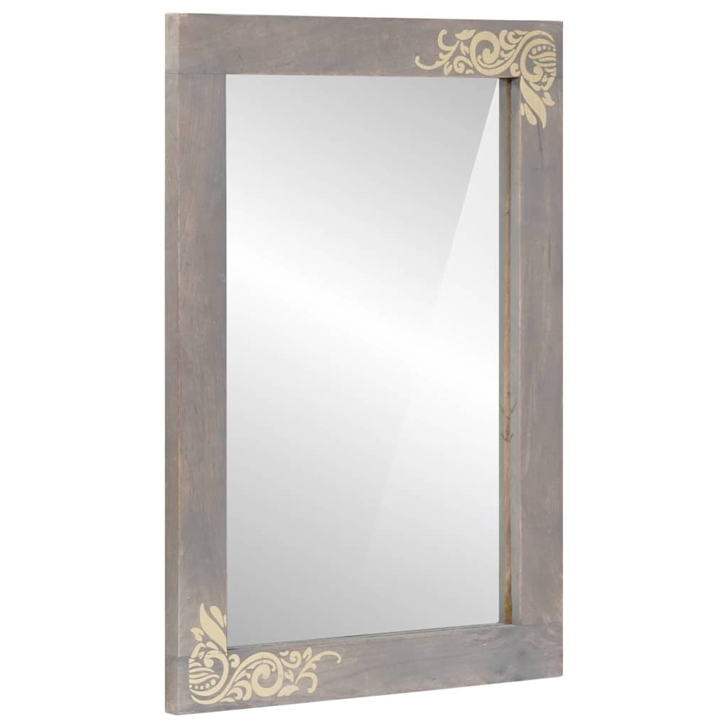 Set di Armadi da Bagno 4 pcs Grigio Legno di mango massello | homemem39