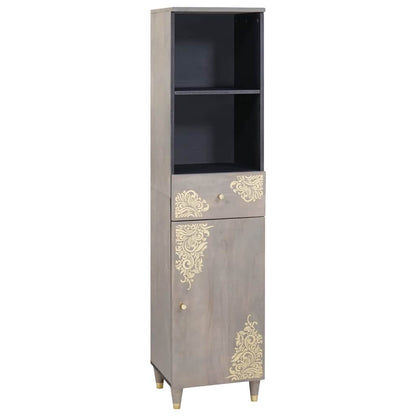 Set di Armadi da Bagno 4 pcs Grigio Legno di mango massello | homemem39