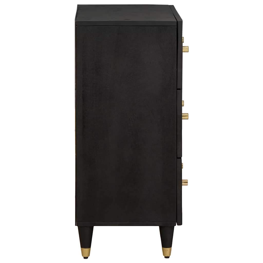 Credenza 2 pcs Nero 60 x 33 x 75 cm Legno di mango massello | homemem39