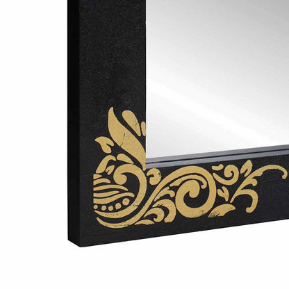 Set di Armadi da Bagno 2 pcs Nero Legno di mango massello | homemem39