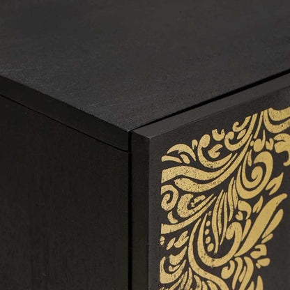 Set di Armadi da Bagno 5 pcs Nero Legno di mango massello | homemem39