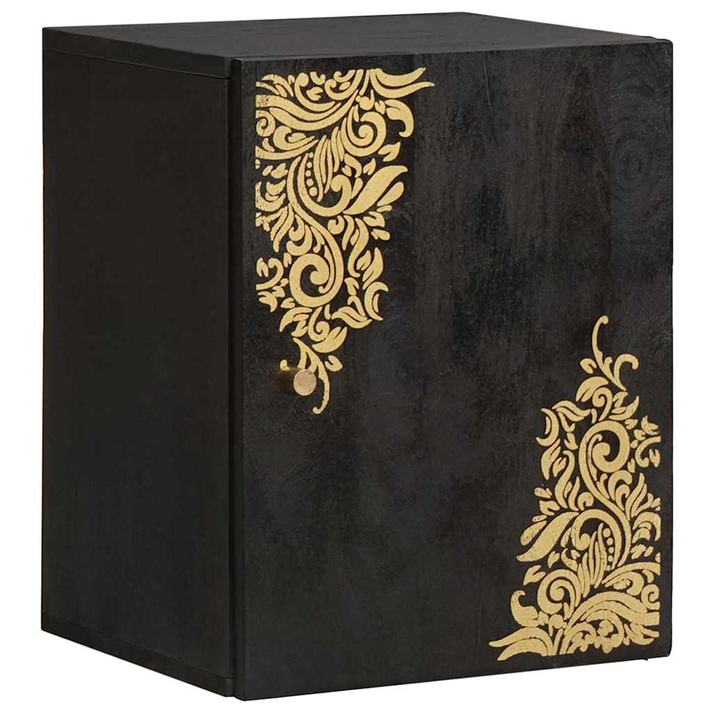 Set di Armadi da Bagno 5 pcs Nero Legno di mango massello | homemem39